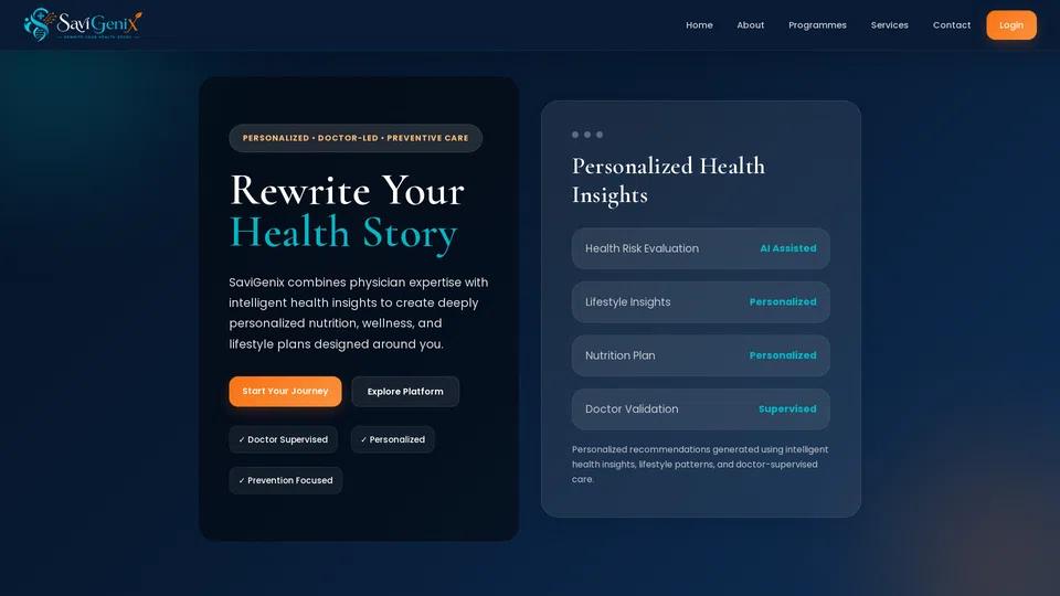 Homepage snapshot at launch