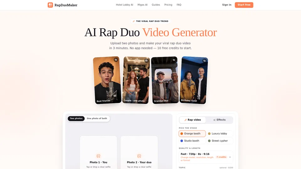 Homepage snapshot at launch