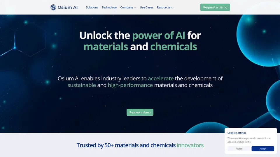 Homepage snapshot at launch