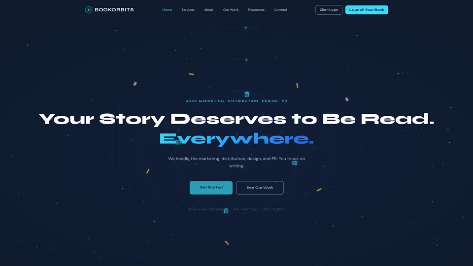 Homepage snapshot at launch