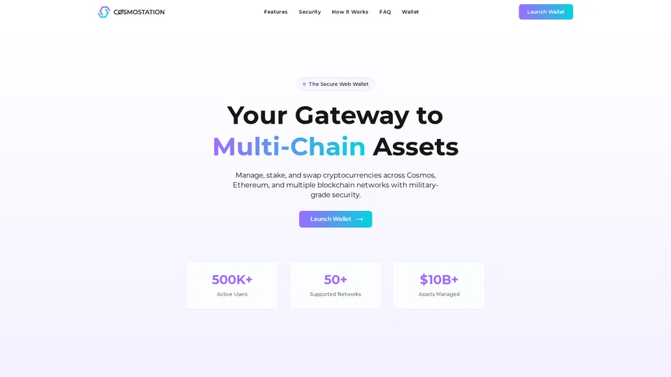 Homepage snapshot at launch