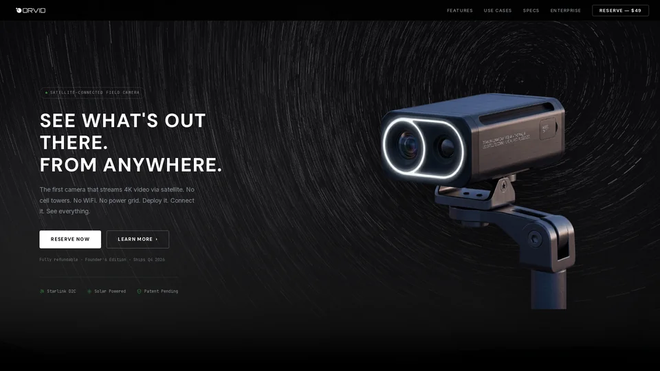 Homepage snapshot at launch