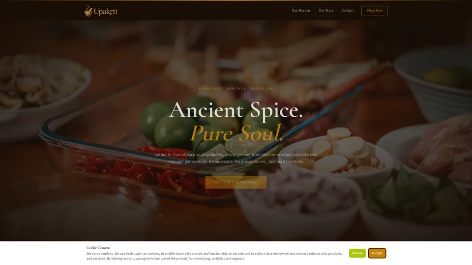 Homepage snapshot at launch