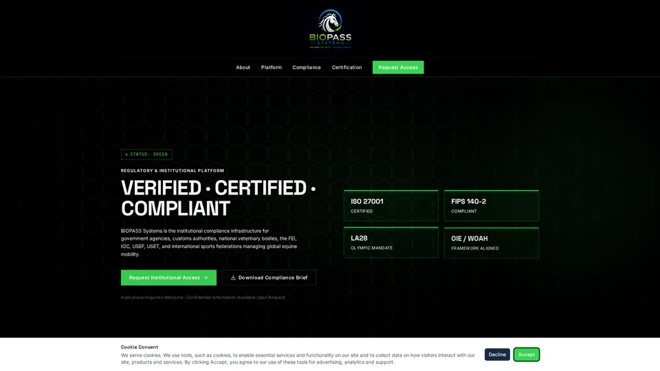 Homepage snapshot at launch
