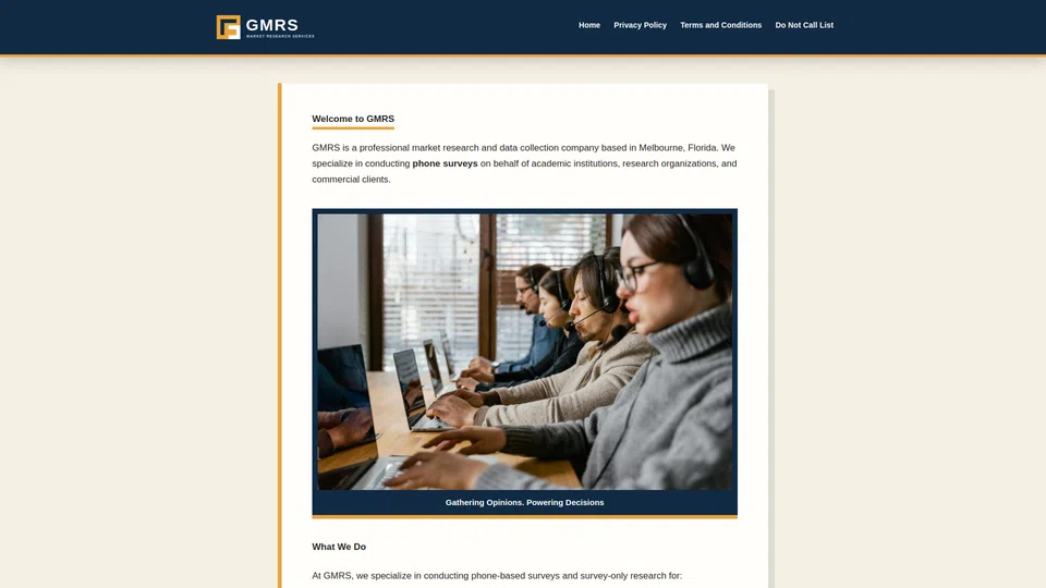 Homepage snapshot at launch