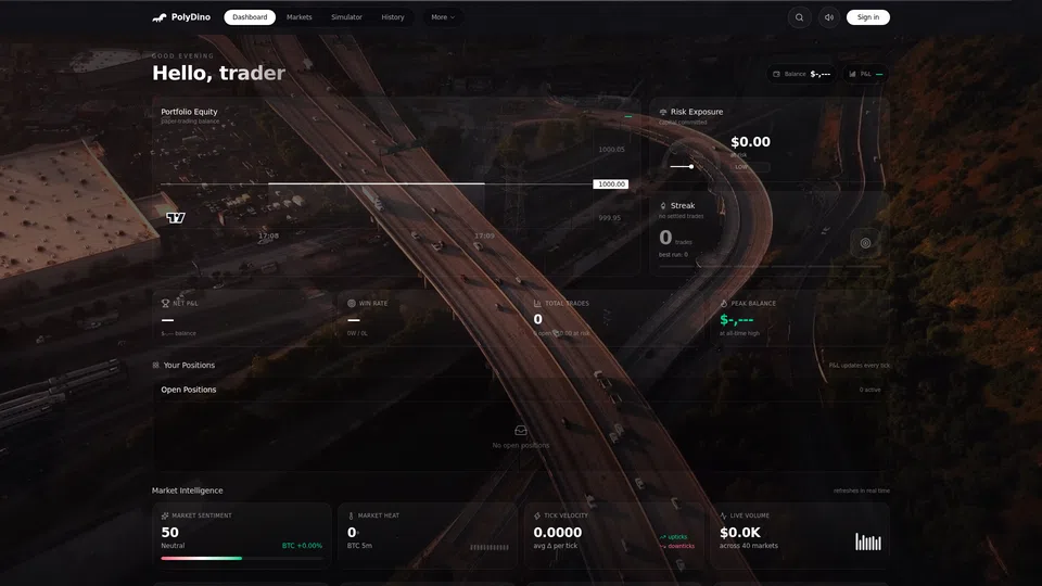 Homepage snapshot at launch
