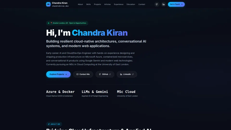 Homepage snapshot at launch
