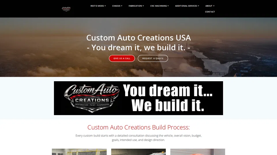 Homepage snapshot at launch
