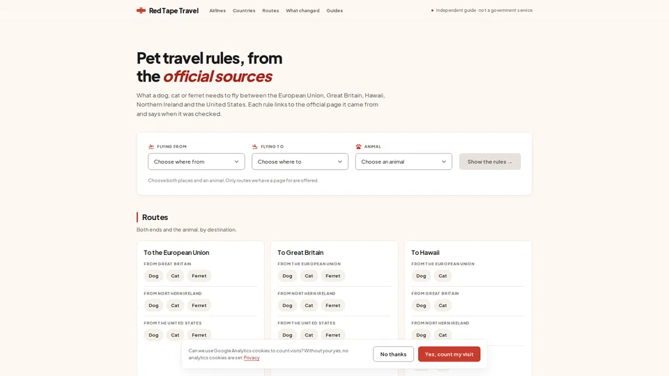 Homepage snapshot at launch