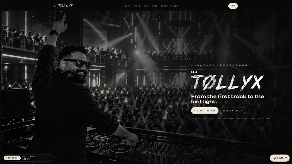 Homepage snapshot at launch