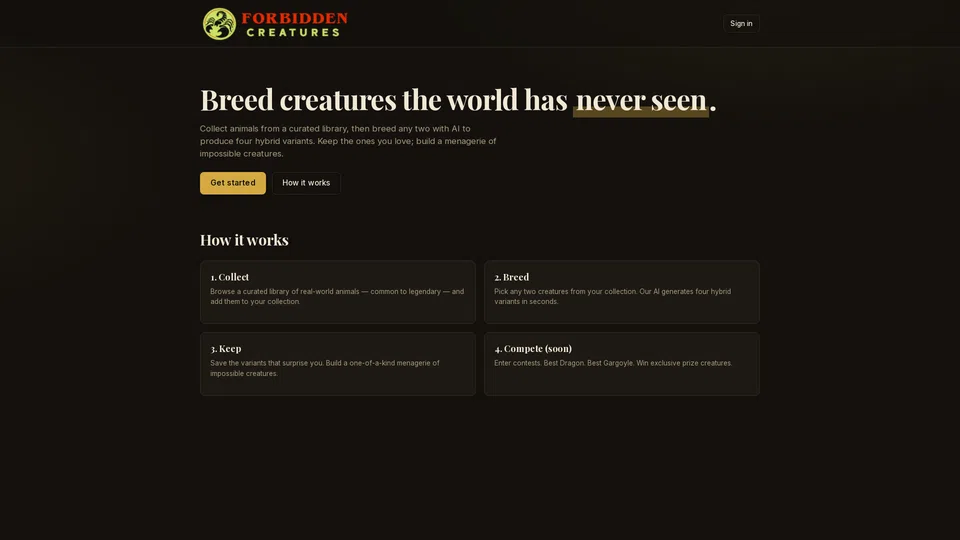 Homepage snapshot at launch