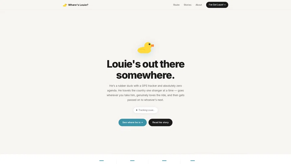 Homepage snapshot at launch