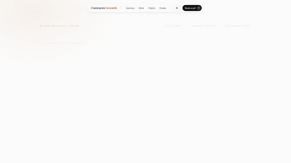 Homepage snapshot at launch