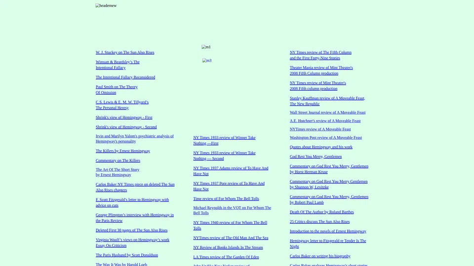 Homepage snapshot at launch