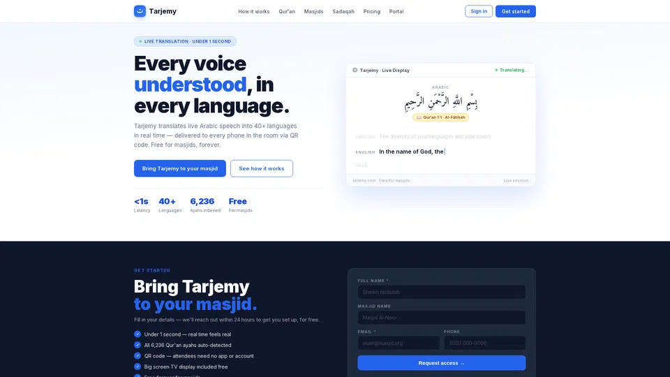 Homepage snapshot at launch