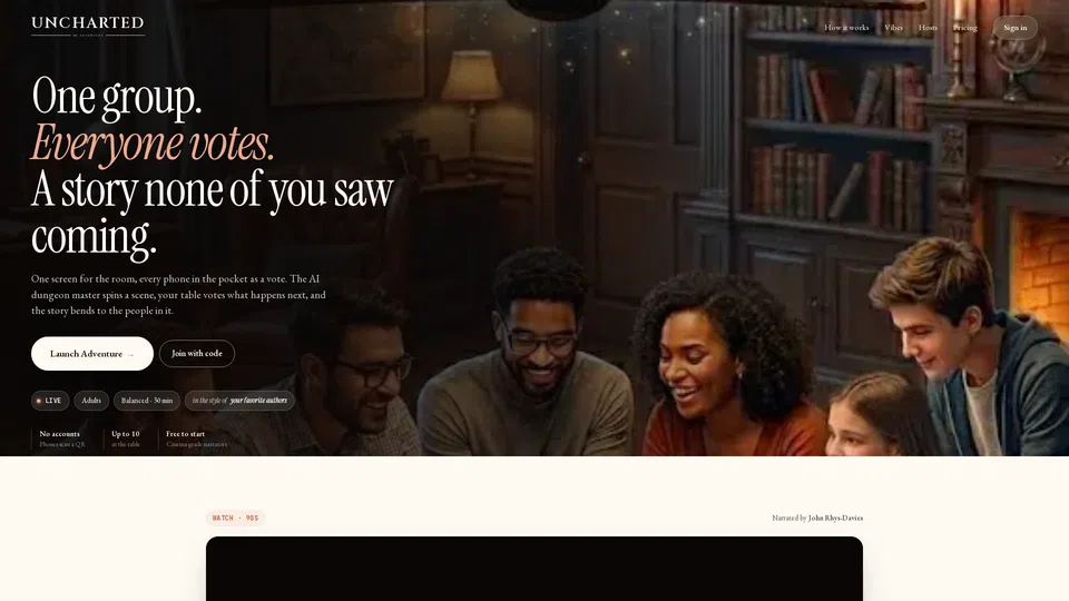 Homepage snapshot at launch