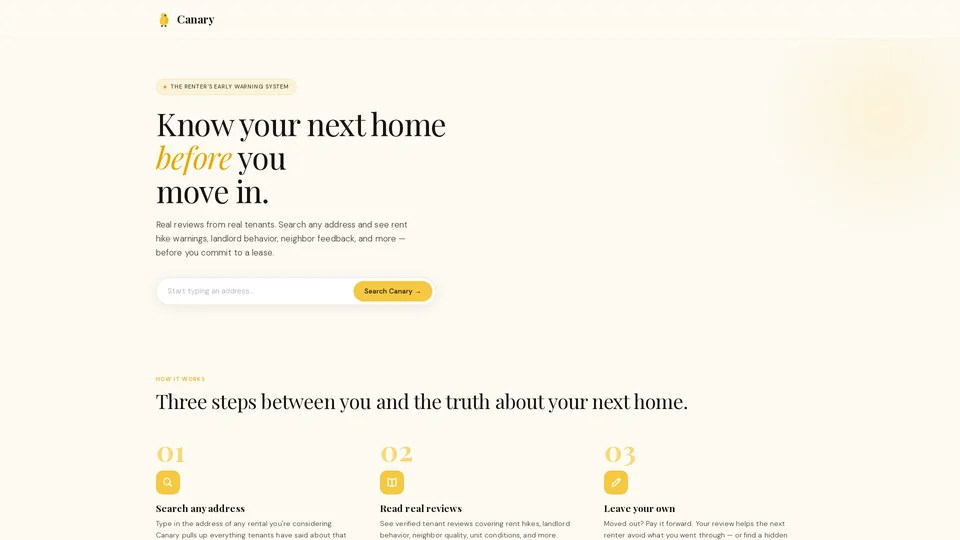 Homepage snapshot at launch