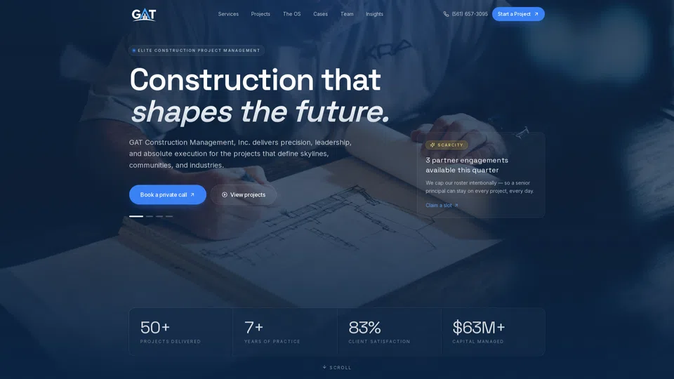 Homepage snapshot at launch