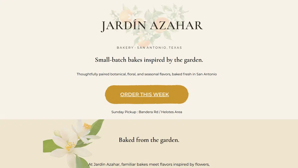 Homepage snapshot at launch