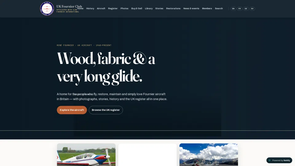 Homepage snapshot at launch