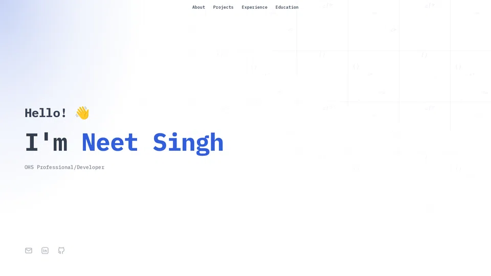Homepage snapshot at launch