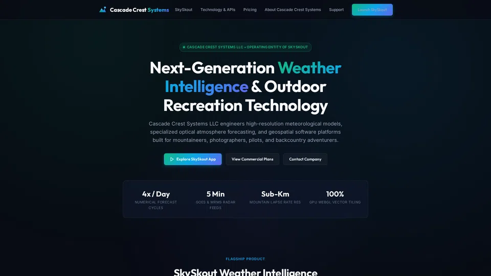 Homepage snapshot at launch
