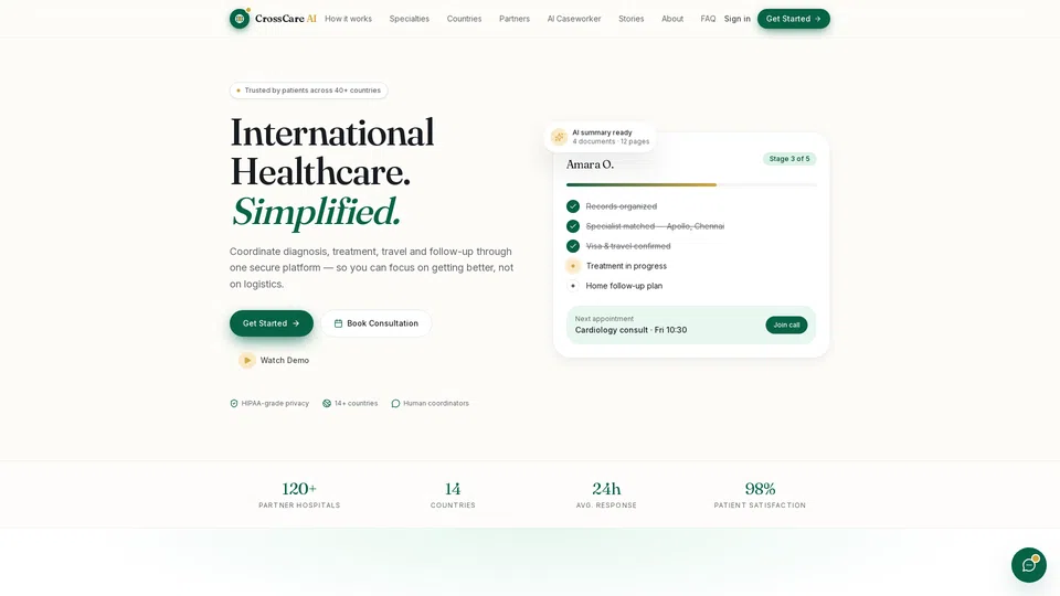 Homepage snapshot at launch
