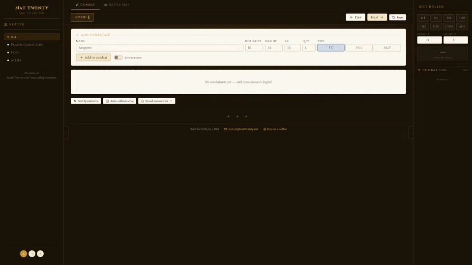Homepage snapshot at launch