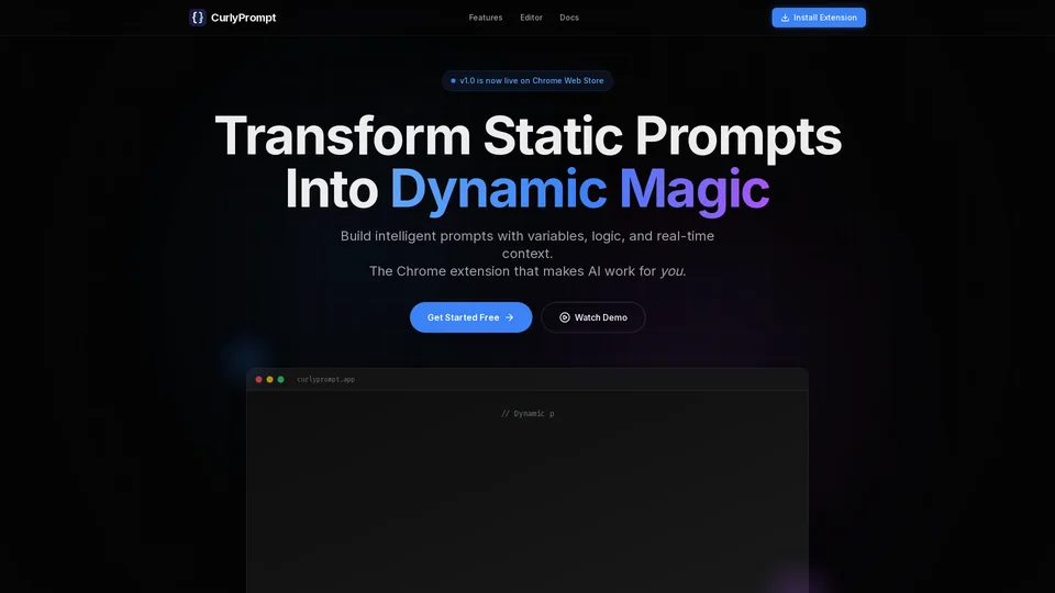 Homepage snapshot at launch