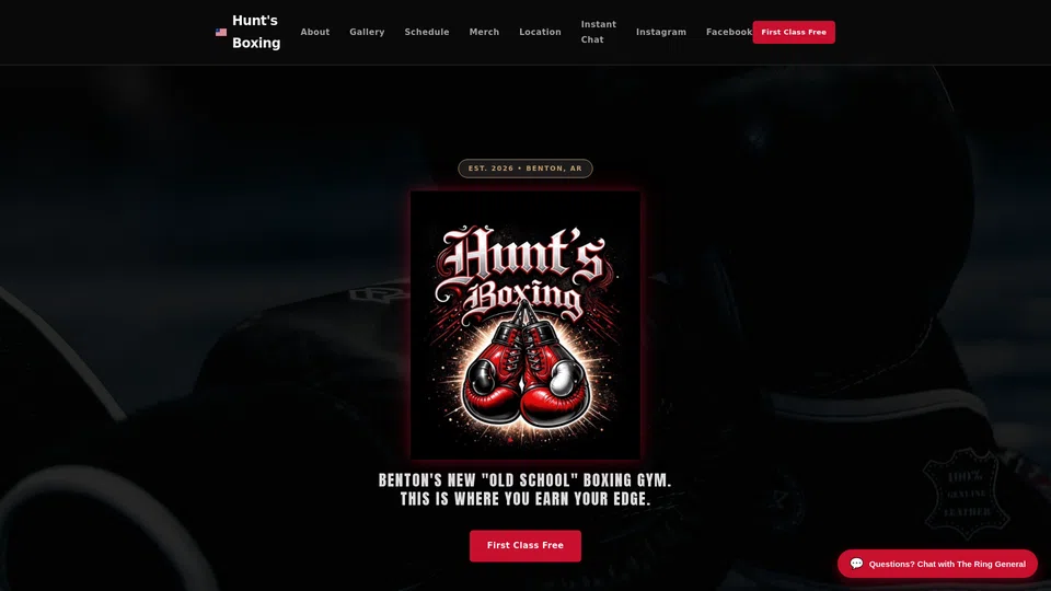 Homepage snapshot at launch
