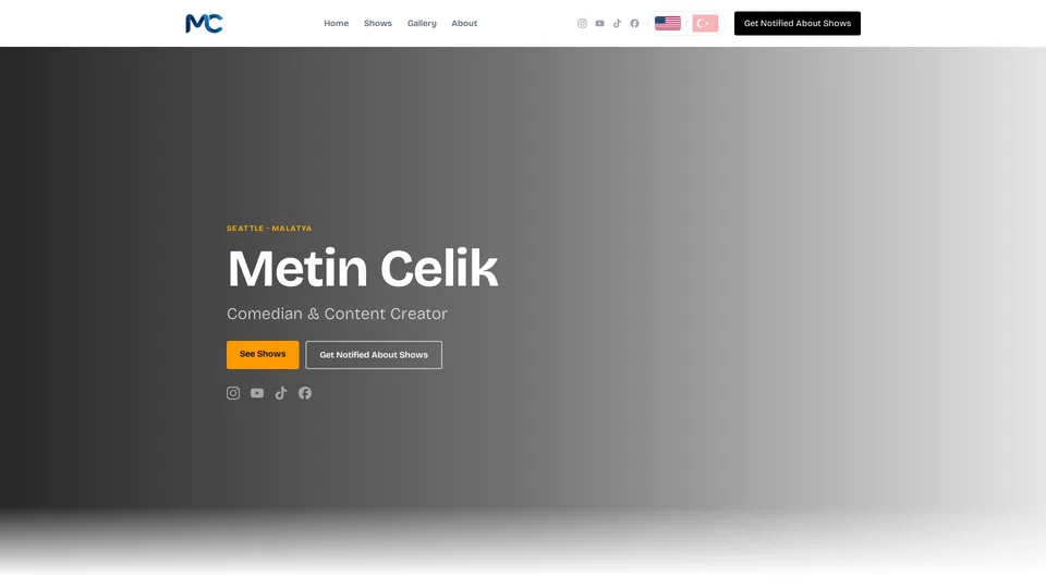 Homepage snapshot at launch