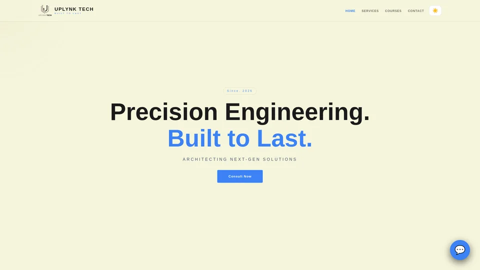 Homepage snapshot at launch