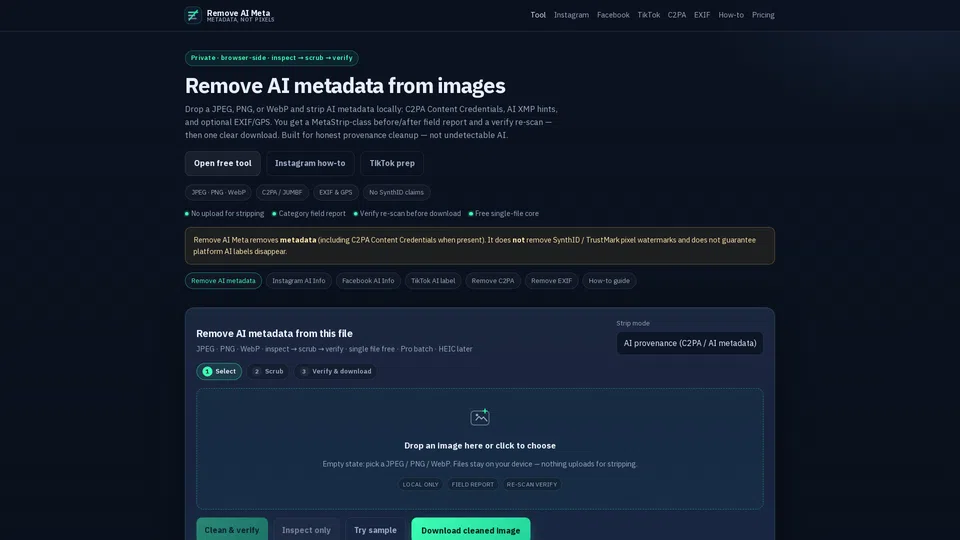 Homepage snapshot at launch