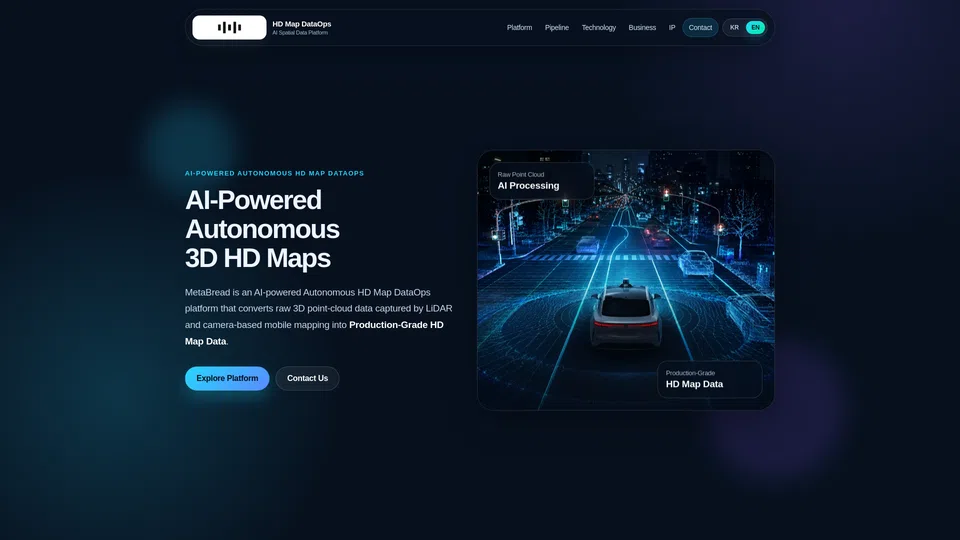 Homepage snapshot at launch