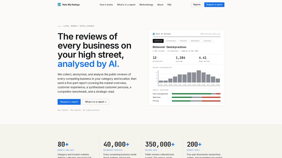 Homepage snapshot at launch
