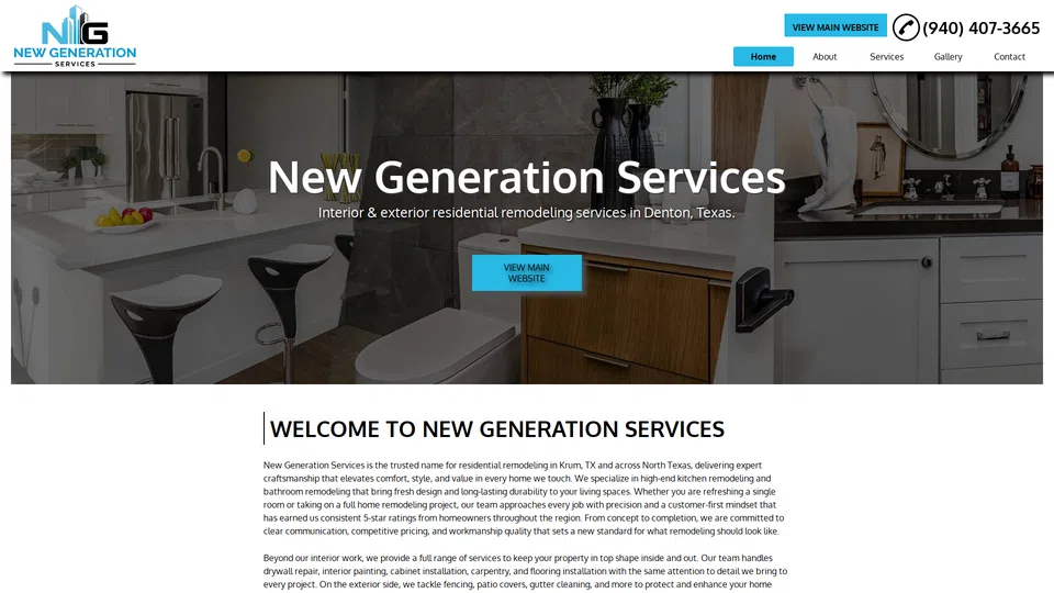 Homepage snapshot at launch