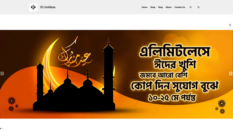 Homepage snapshot at launch