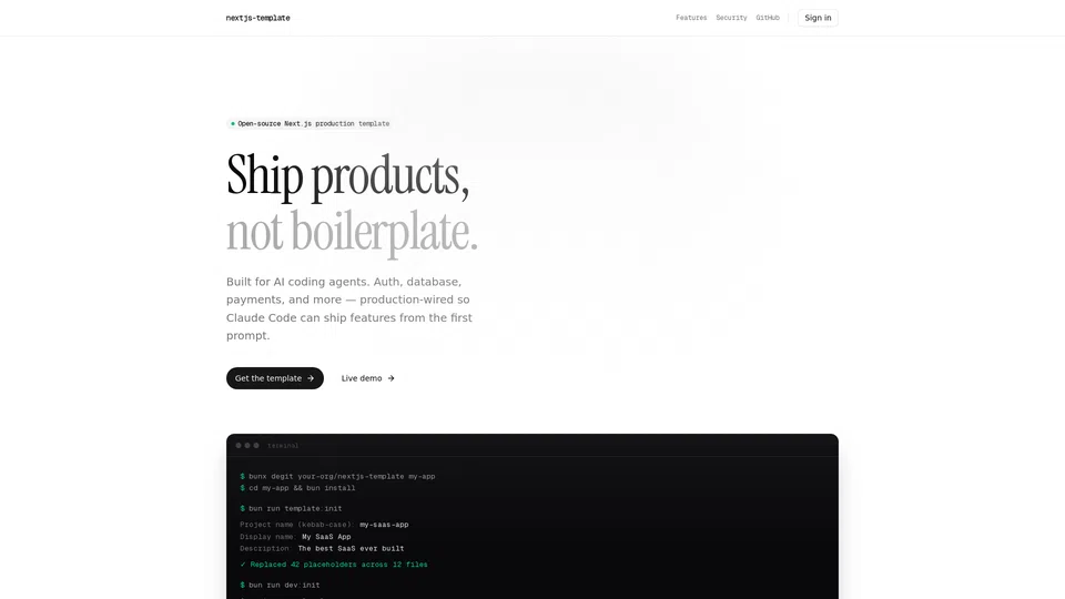 Homepage snapshot at launch