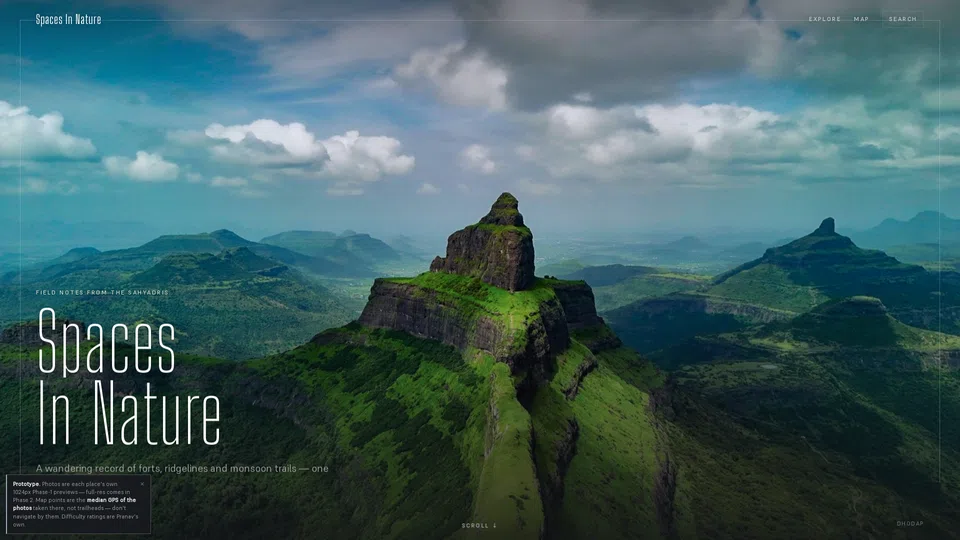 Homepage snapshot at launch