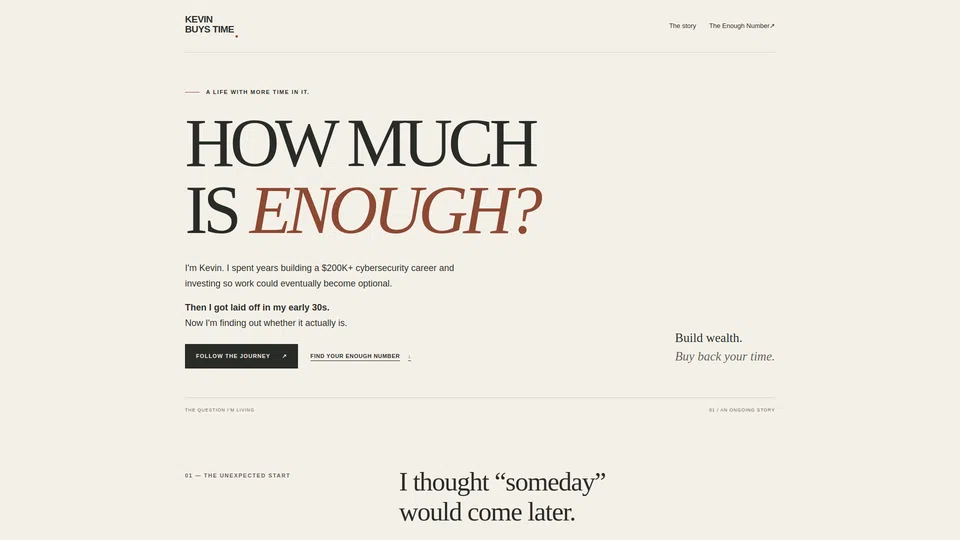 Homepage snapshot at launch