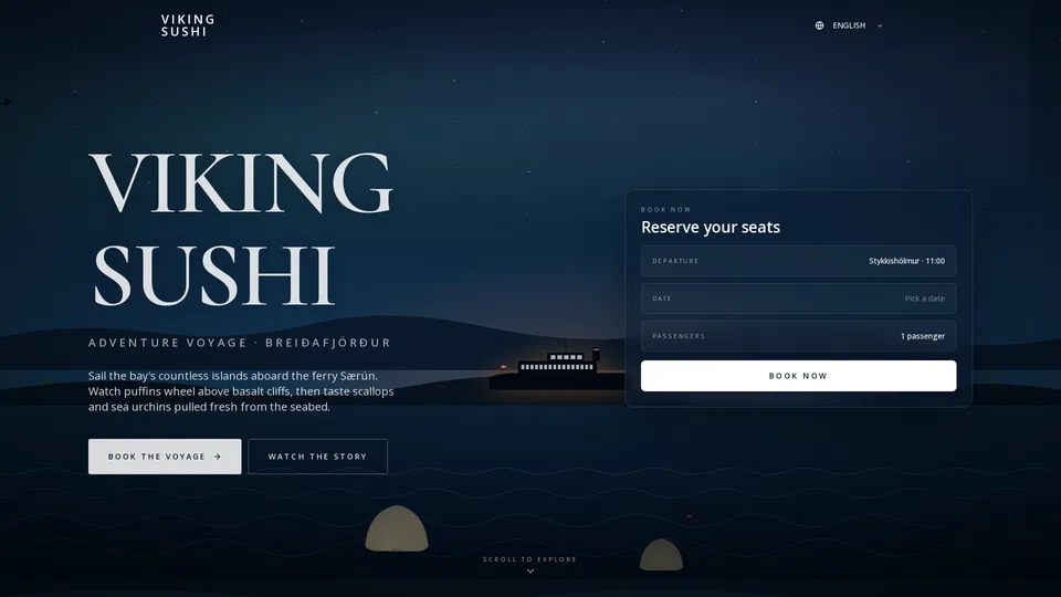 Homepage snapshot at launch