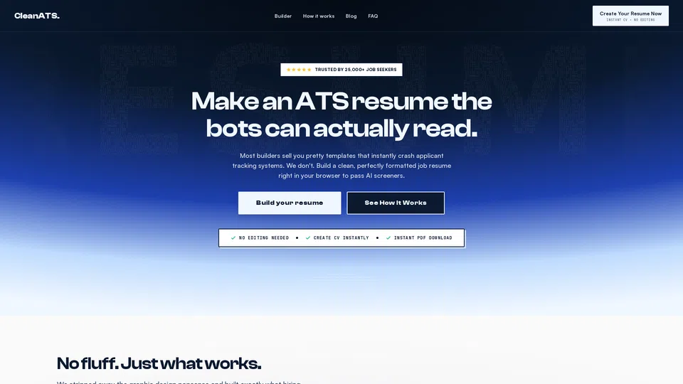 Homepage snapshot at launch