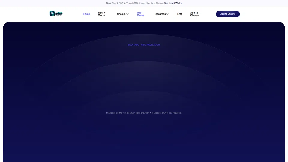 Homepage snapshot at launch