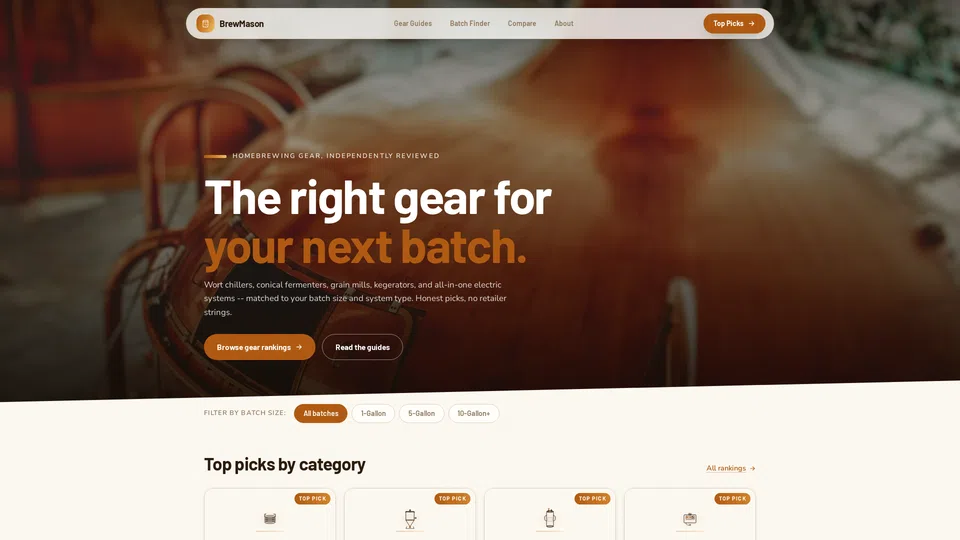 Homepage snapshot at launch