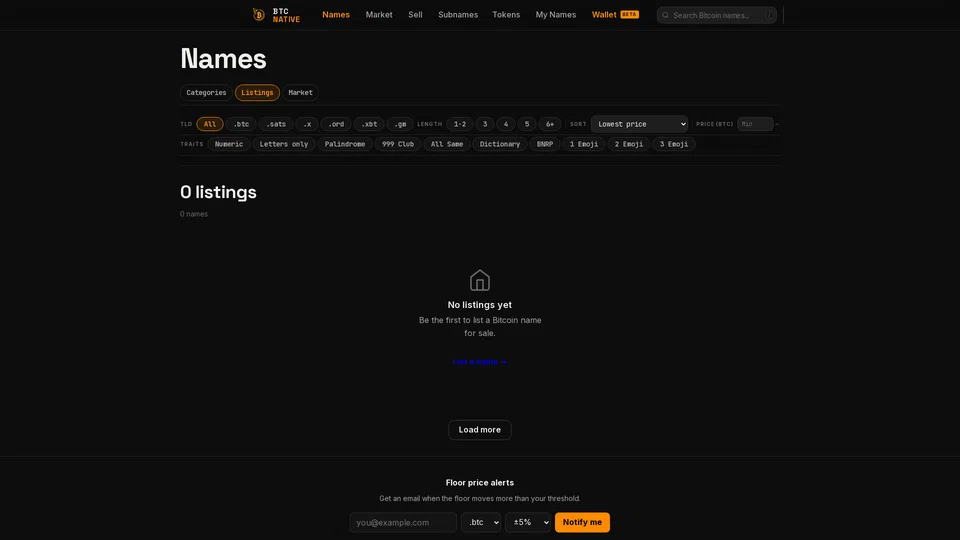 Homepage snapshot at launch