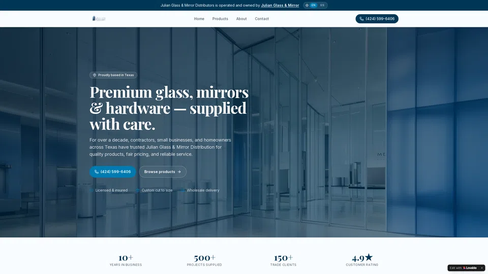 Homepage snapshot at launch