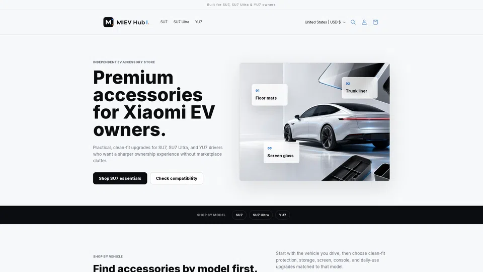 Homepage snapshot at launch