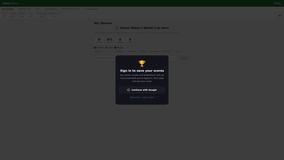 Homepage snapshot at launch