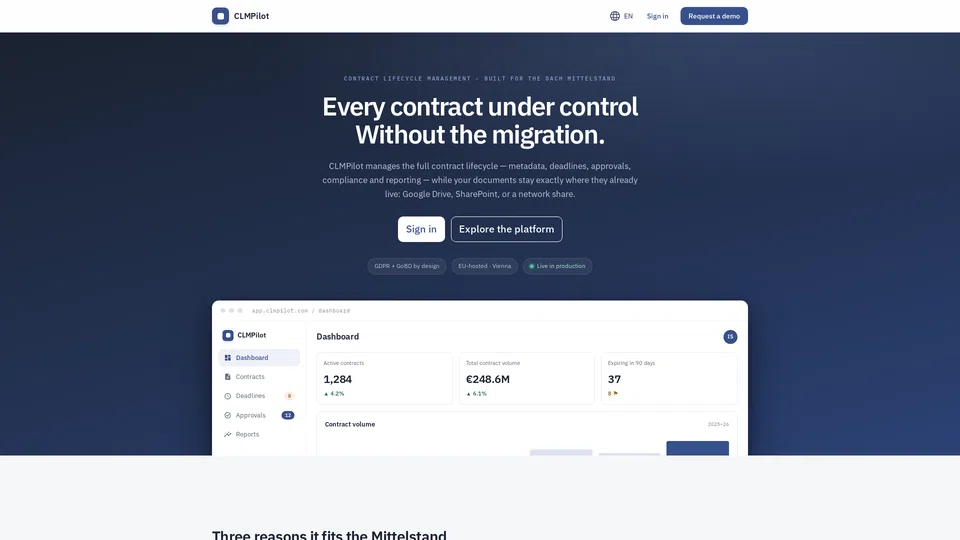 Homepage snapshot at launch