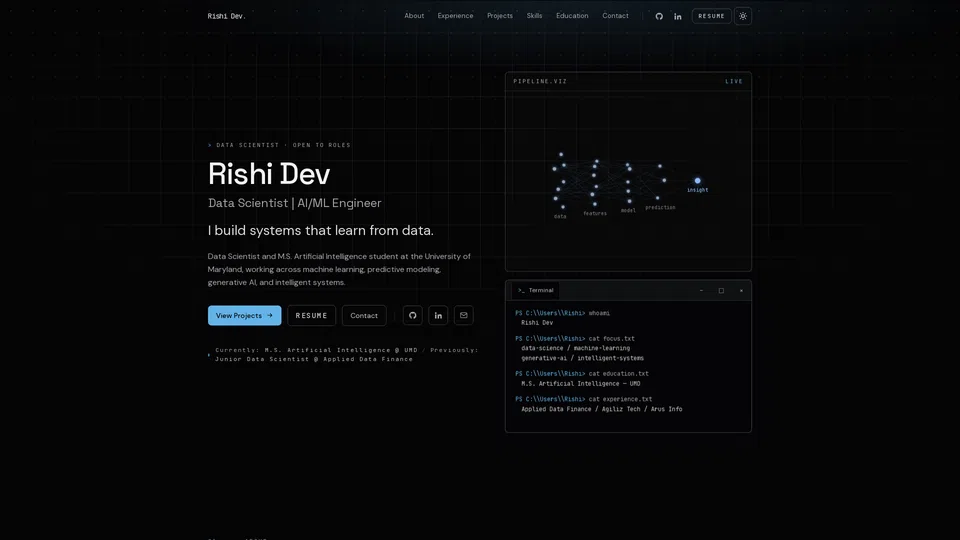 Homepage snapshot at launch